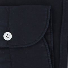 Finamore Napoli Black Solid Cotton Shirt - Extra Slim - (YH) - Parent