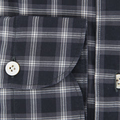 Finamore Napoli Charcoal Gray Plaid Shirt - Extra Slim - (I1) - Parent