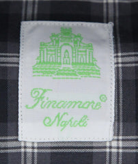 Finamore Napoli Charcoal Gray Plaid Shirt - Extra Slim - (I1) - Parent
