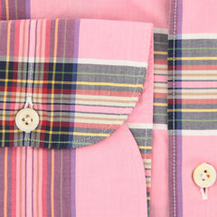 Finamore Napoli Pink Plaid Cotton Shirt - Extra Slim - (QR) - Parent
