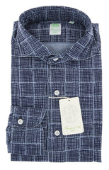 Finamore Napoli Navy Blue Fancy Shirt - Extra Slim - (2018022826) - Parent