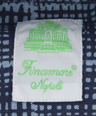 Finamore Napoli Navy Blue Fancy Shirt - Extra Slim - (2018022826) - Parent