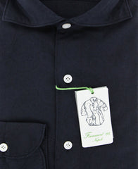 Finamore Napoli Navy Blue Paisley Shirt - Extra Slim - (2018022612) - Parent