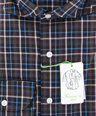 Finamore Napoli Gray Plaid Shirt - Extra Slim - (2018022823) - Parent