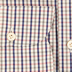 Finamore Napoli Navy Blue Plaid Shirt - Extra Slim - (2018022816) - Parent