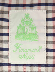 Finamore Napoli Navy Blue Plaid Shirt - Extra Slim - (2018022816) - Parent