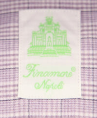 Finamore Napoli Purple Plaid Cotton Shirt - Extra Slim - (F6) - Parent