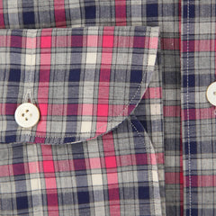 Finamore Napoli Pink Plaid Shirt - Extra Slim - (2018022727) - Parent