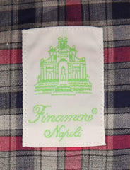 Finamore Napoli Pink Plaid Shirt - Extra Slim - (2018022727) - Parent
