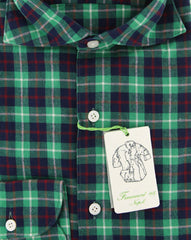 Finamore Napoli Green Plaid Shirt - Extra Slim - (F19187) - Parent