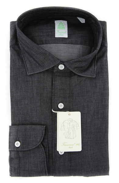 Finamore Napoli Charcoal Gray Shirt - Extra Slim - (FN818173) - Parent
