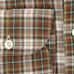 Finamore Napoli Brown Plaid Shirt - Extra Slim - (2018030218) - Parent