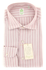 Finamore Napoli Pink Striped Shirt - Extra Slim - 15.75/40 -(201802236)