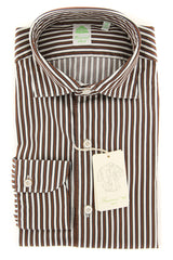 Finamore Napoli Brown Shirt - Extra Slim - 15.75/40 - (FN0176081)
