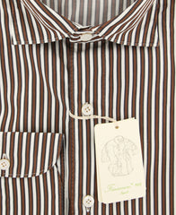 Finamore Napoli Brown Shirt - Extra Slim - (FN0176081) - Parent