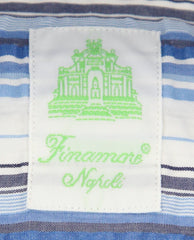 Finamore Napoli Blue Striped Shirt - Extra Slim - (2018022829) - Parent