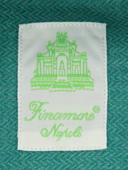 Finamore Napoli Green Herringbone Shirt - Extra Slim - (2018030215) - Parent