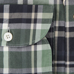 Finamore Napoli Olive Plaid Shirt - Extra Slim - (FN044034) - Parent