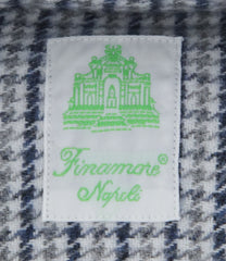 Finamore Napoli Gray Houndstooth Flannel Shirt - Extra Slim - (PF) - Parent