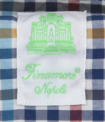 Finamore Napoli Navy Blue Check Shirt - Extra Slim - (201803136) - Parent