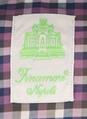 Finamore Napoli Purple Check Shirt - Extra Slim - (2018031312) - Parent