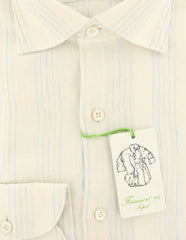 Finamore Napoli Cream Striped Shirt - Extra Slim - (201802268) - Parent