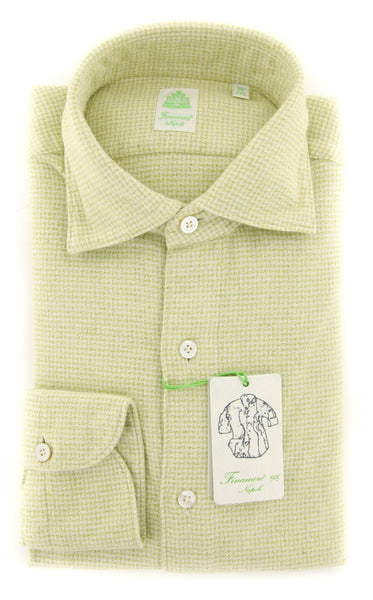 Finamore Napoli Light Green Shirt - Extra Slim - (K18189) - Parent