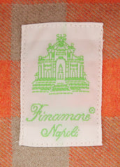 Finamore Napoli Orange Check Shirt - Extra Slim - (F19189) - Parent