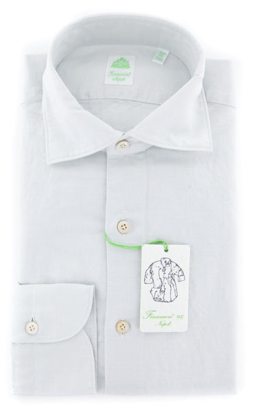 Finamore Napoli Light Blue Solid Shirt - Extra Slim - (2018030216) - Parent