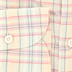 Finamore Napoli Cream Plaid Shirt - Extra Slim - (2018022623) - Parent