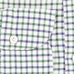 Finamore Napoli Dark Green Check Cotton Shirt - Extra Slim - (F3) - Parent