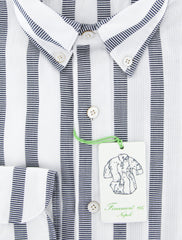 Finamore Napoli White Striped Shirt - Extra Slim - (F191811) - Parent