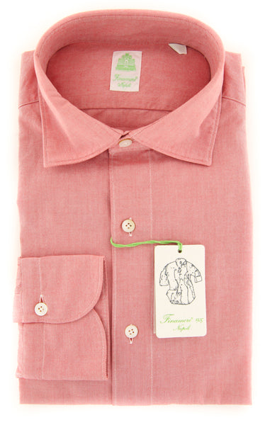 Finamore Napoli Red Solid Shirt - Extra Slim - (FNTYO801611LUZ) - Parent