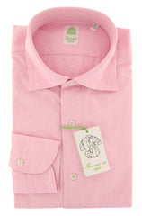 Finamore Napoli Pink Polka Dot Cotton Shirt - Extra Slim - 16.5/42 - (PD)