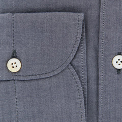 Finamore Napoli Denim Blue Solid Shirt - Extra Slim - (2018031216) - Parent