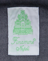 Finamore Napoli Denim Blue Solid Shirt - Extra Slim - (2018031216) - Parent