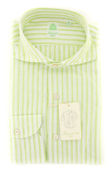 Finamore Napoli Light Green Shirt - Extra Slim - (K18188) - Parent