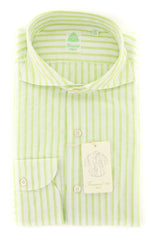 Finamore Napoli Light Green Shirt - Extra Slim - (K18188) - Parent