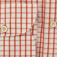 Finamore Napoli Red Window Pane Shirt - Extra Slim - (2018022624) - Parent