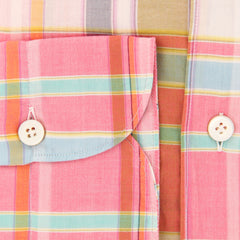 Finamore Napoli Pink Plaid Shirt - Extra Slim - (2018022726) - Parent