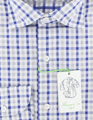 Finamore Napoli Blue Plaid Shirt - Extra Slim - (2018022830) - Parent