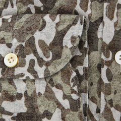 Finamore Napoli Brown Camo Shirt - Extra Slim - (K181812) - Parent