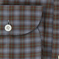 Finamore Napoli Brown Plaid Shirt - Extra Slim - (FN0810198) - Parent