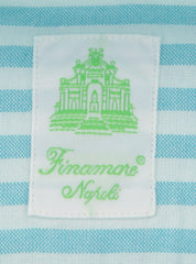 Finamore Napoli Blue Striped Cotton Shirt - Extra Slim - (YD) - Parent