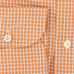 Finamore Napoli Orange Plaid Shirt - Extra Slim - (201802279) - Parent
