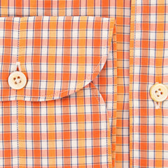 Finamore Napoli Orange Plaid Shirt - Extra Slim - (201802278) - Parent