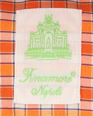 Finamore Napoli Orange Plaid Shirt - Extra Slim - (201802278) - Parent