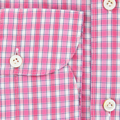Finamore Napoli Pink Check Shirt - Extra Slim - (201802275) - Parent