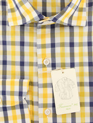 Finamore Napoli Yellow Plaid Shirt - Extra Slim - (FN81204) - Parent