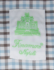 Finamore Napoli Blue Check Shirt - Extra Slim - (FN0810262) - Parent